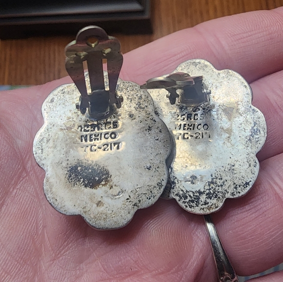 Vintage Taxco Sterling Earrings - Picture 3 of 3